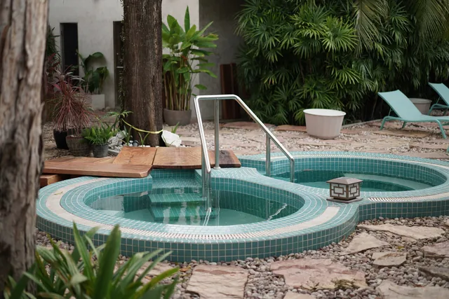 Garden and plunge area